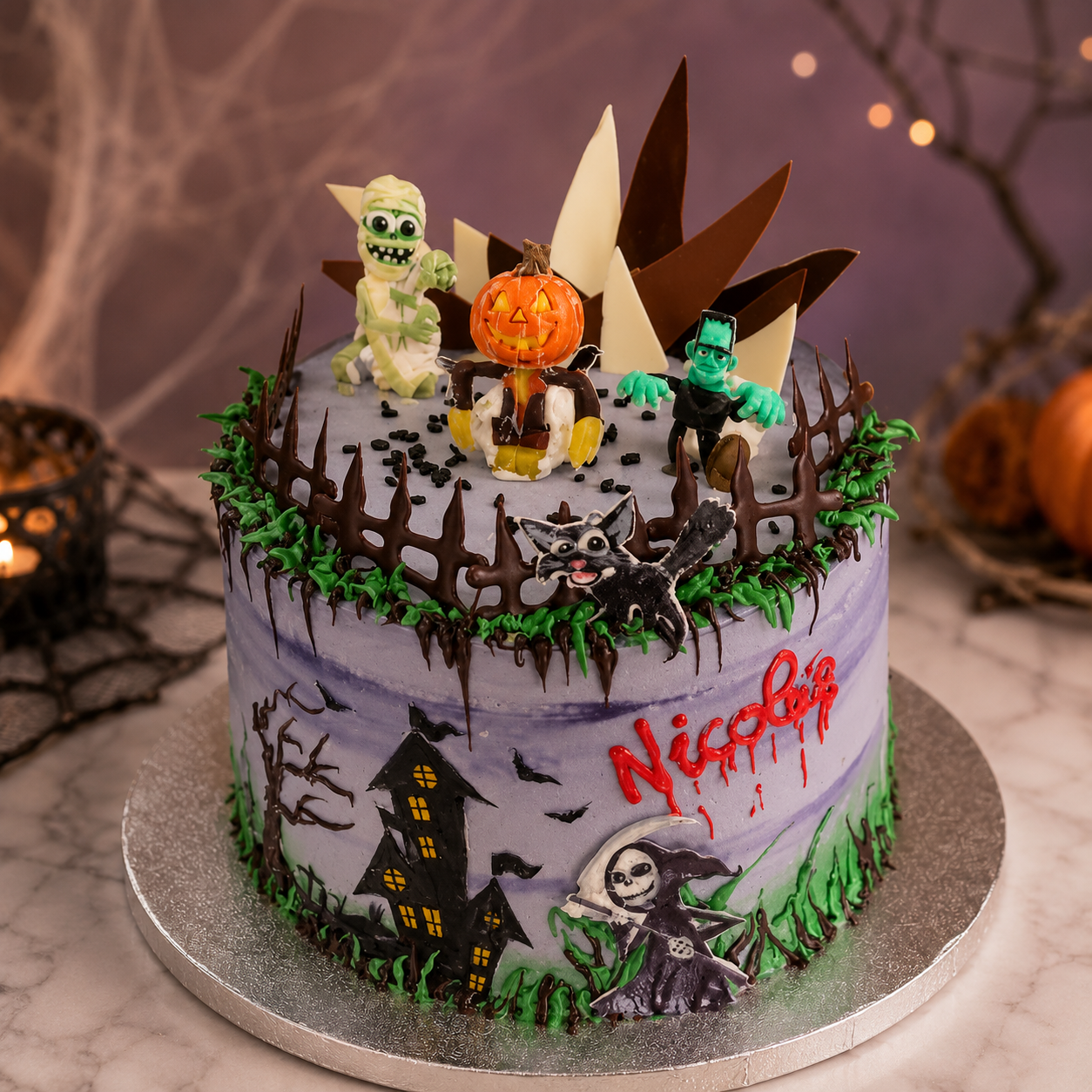 Tarta temática Halloween - Confitería Sanfer